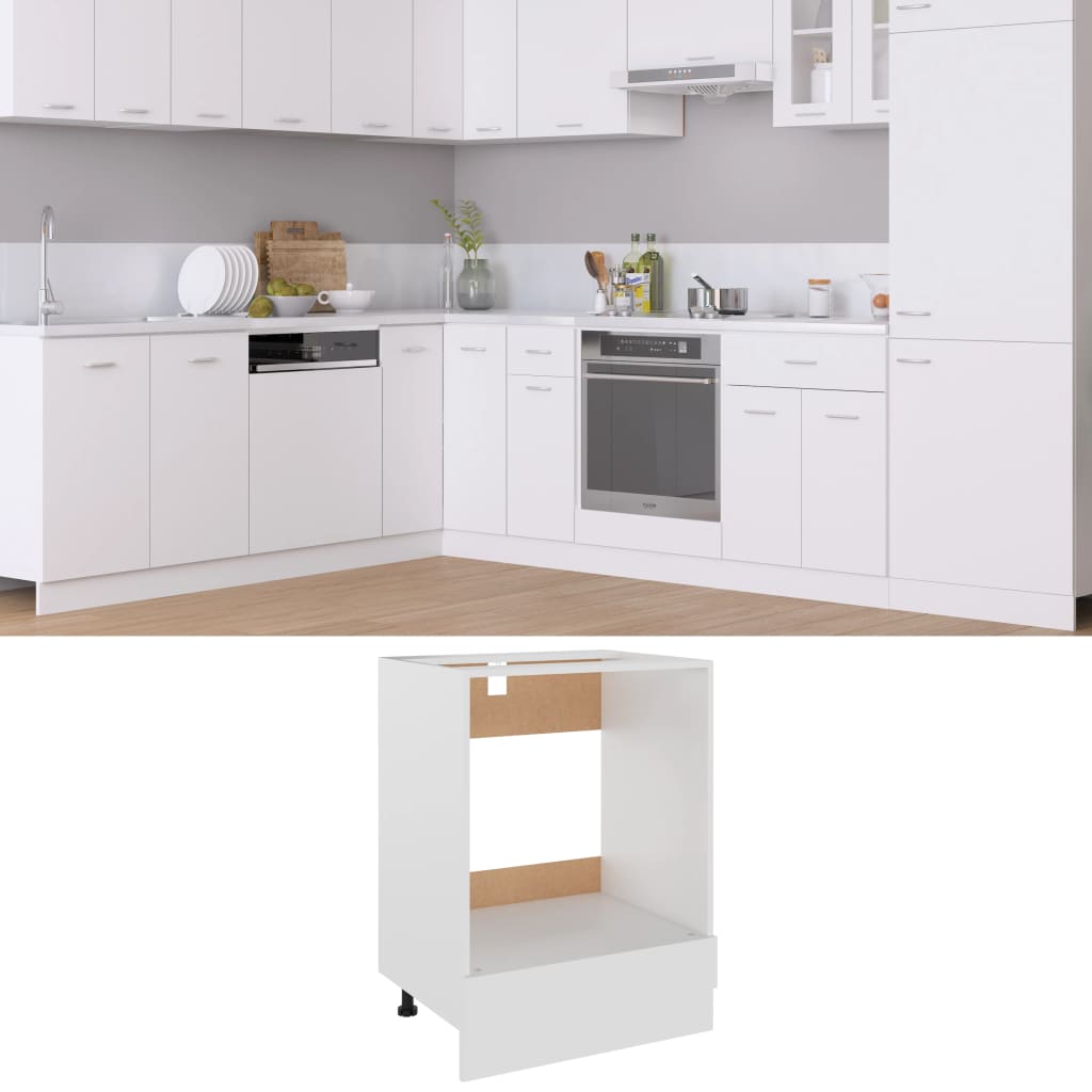 Armadio per Forno “Riga” Bianco 60x46x81,5 cm - homemem39