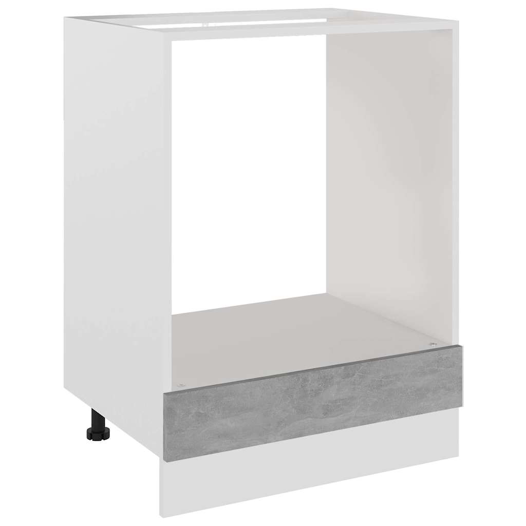 Mobile per Forno “Riga” Grigio Cemento 60x46x81,5 cm