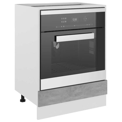 Mobile per Forno “Riga” Grigio Cemento 60x46x81,5 cm
