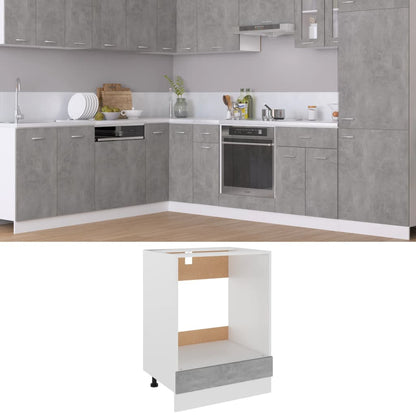 Mobile per Forno “Riga” Grigio Cemento 60x46x81,5 cm - homemem39