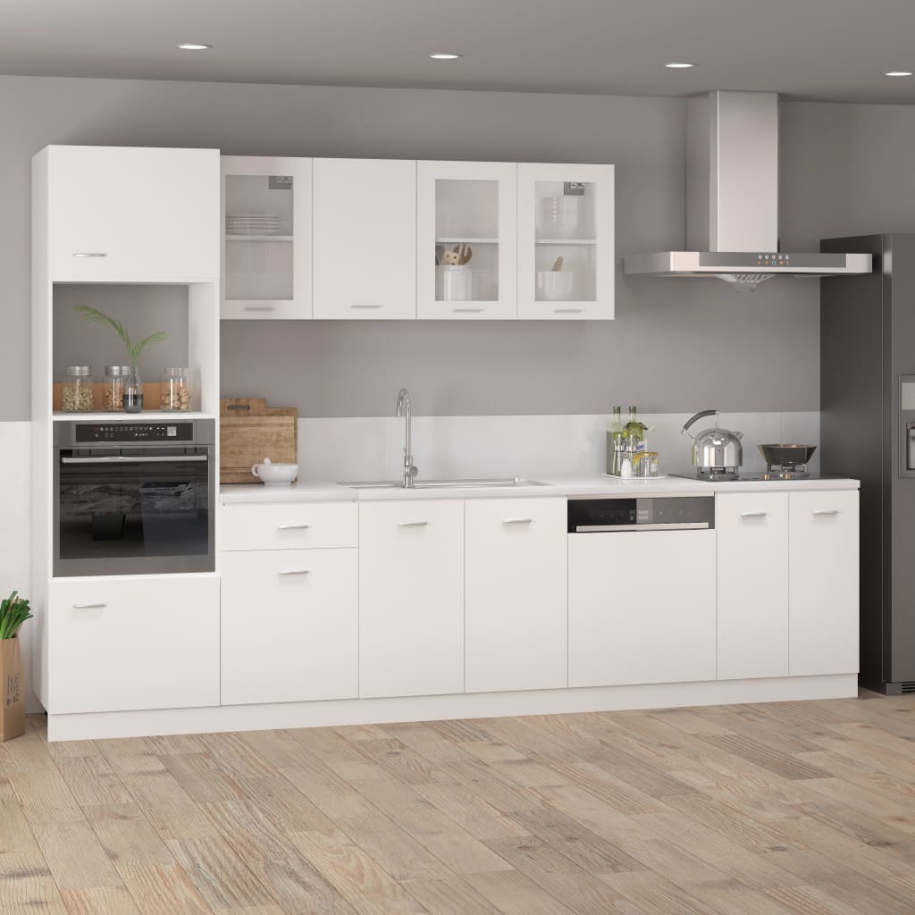 Armadio Sospeso con Vetro “Lyon” Bianco 40x31x60 cm