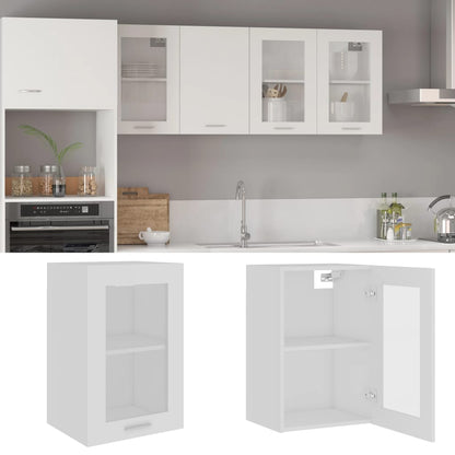 Armadio Sospeso con Vetro “Lyon” Bianco 40x31x60 cm