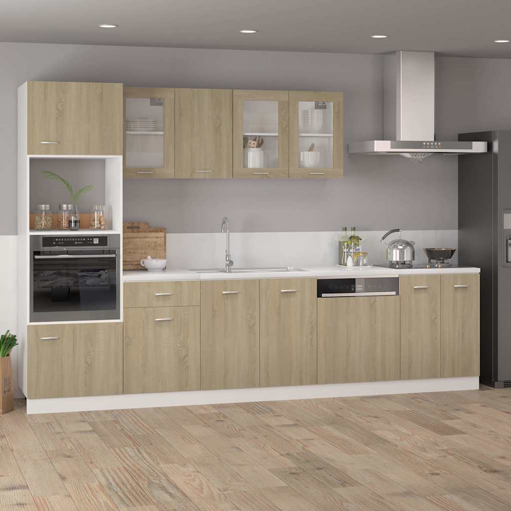 Mobile Pensile con Vetro “Lyon” Rovere Sonoma 40x31x60 cm