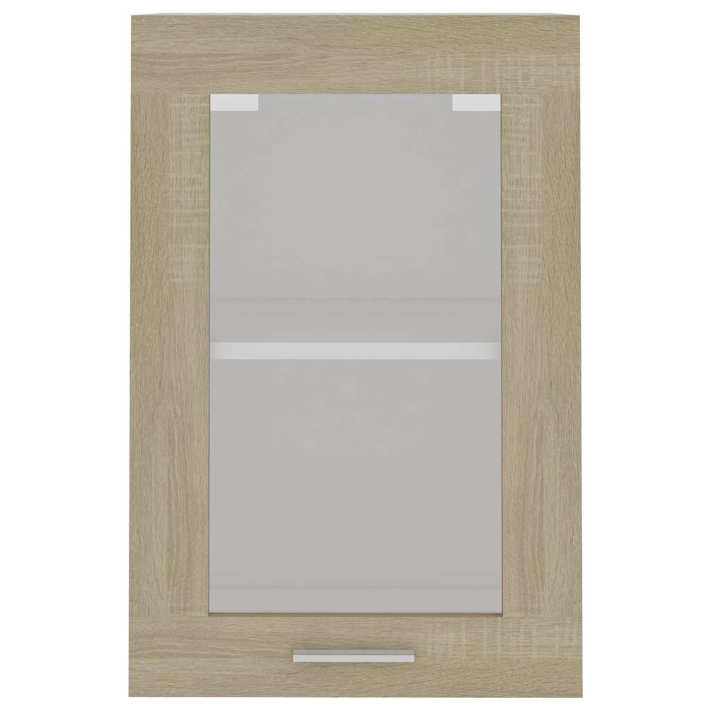 Mobile Pensile con Vetro “Lyon” Rovere Sonoma 40x31x60 cm