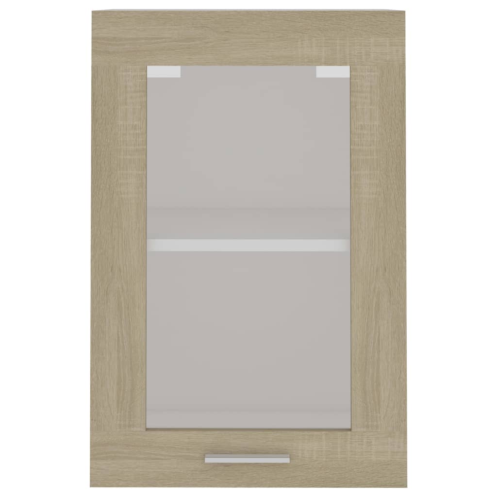 Mobile Pensile con Vetro “Lyon” Rovere Sonoma 40x31x60 cm