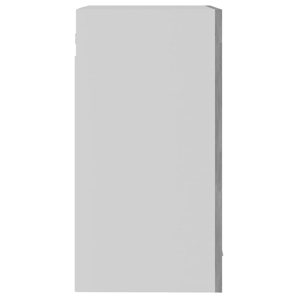 Mobile Pensile con Vetro “Lyon” Grigio Cemento 40x31x60 cm
