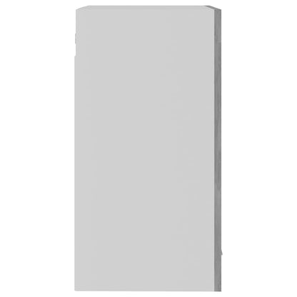 Mobile Pensile con Vetro “Lyon” Grigio Cemento 40x31x60 cm