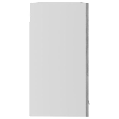 Mobile Pensile con Vetro “Lyon” Grigio Cemento 60x31x60 cm