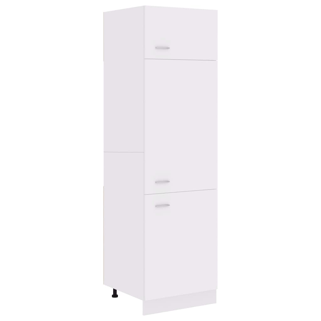 Mobile per Frigo “Lyon” Bianco 60x57x207 cm Legno Multistrato