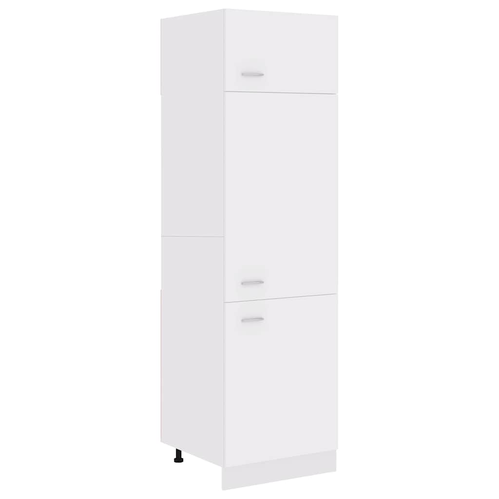 Mobile per Frigo “Lyon” Bianco 60x57x207 cm Legno Multistrato