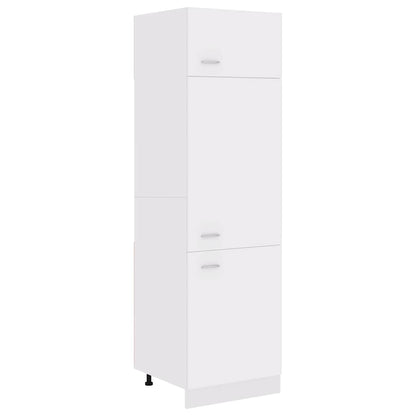 Mobile per Frigo “Lyon” Bianco 60x57x207 cm Legno Multistrato