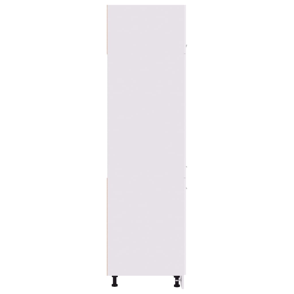Mobile per Frigo Bianco 60x57x207 cm Legno Multistrato