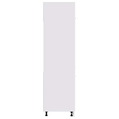 Mobile per Frigo “Lyon” Bianco 60x57x207 cm Legno Multistrato