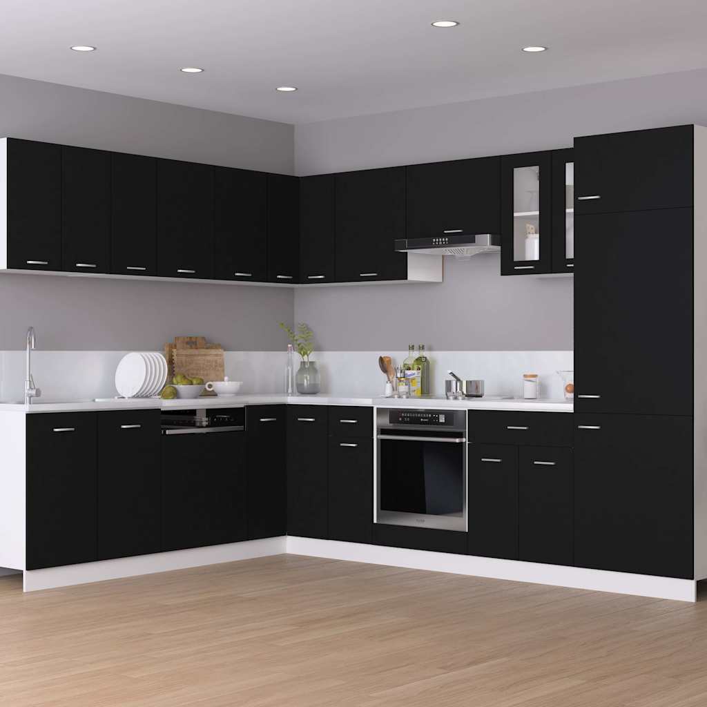 Armadio per Frigo “Lyon” Nero 60x57x207 cm
