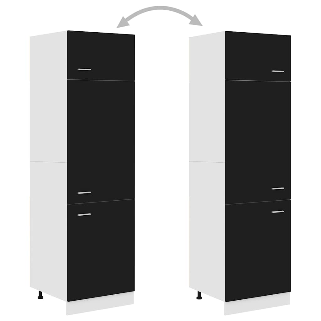 Armadio per Frigo “Lyon” Nero 60x57x207 cm