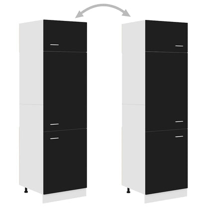 Armadio per Frigo “Lyon” Nero 60x57x207 cm