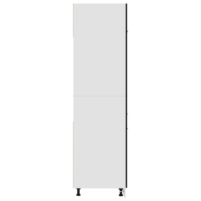 Armadio per Frigo “Lyon” Nero 60x57x207 cm - homemem39