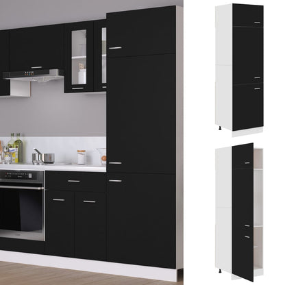 Armadio per Frigo “Lyon” Nero 60x57x207 cm - homemem39