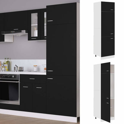 Armadio per Frigo “Lyon” Nero 60x57x207 cm