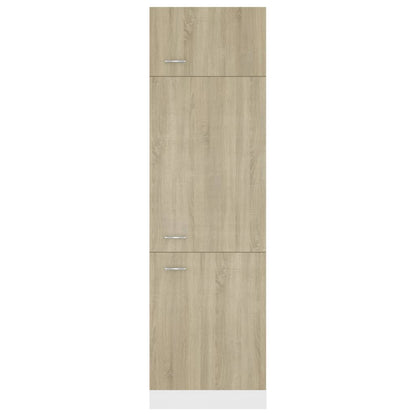 Mobile per Frigo Rovere Sonoma 60x57x207 cm Legno Multistrato - homemem39