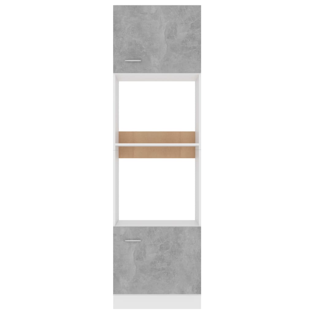 Mobile per Microonde Grigio Cemento 60x57x207 cm Multistrato - homemem39