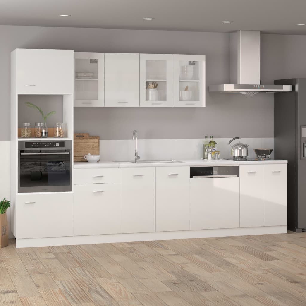 Mobile Microonde “Lyon” Bianco Lucido 60x57x207 cm