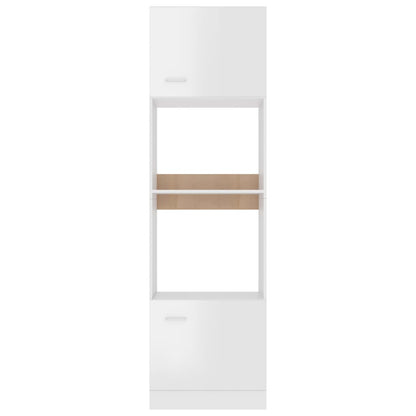 Mobile Microonde “Lyon” Bianco Lucido 60x57x207 cm | homemem39