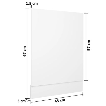 Pannello Lavastoviglie Bianco 45x3x67 cm Legno Multistrato