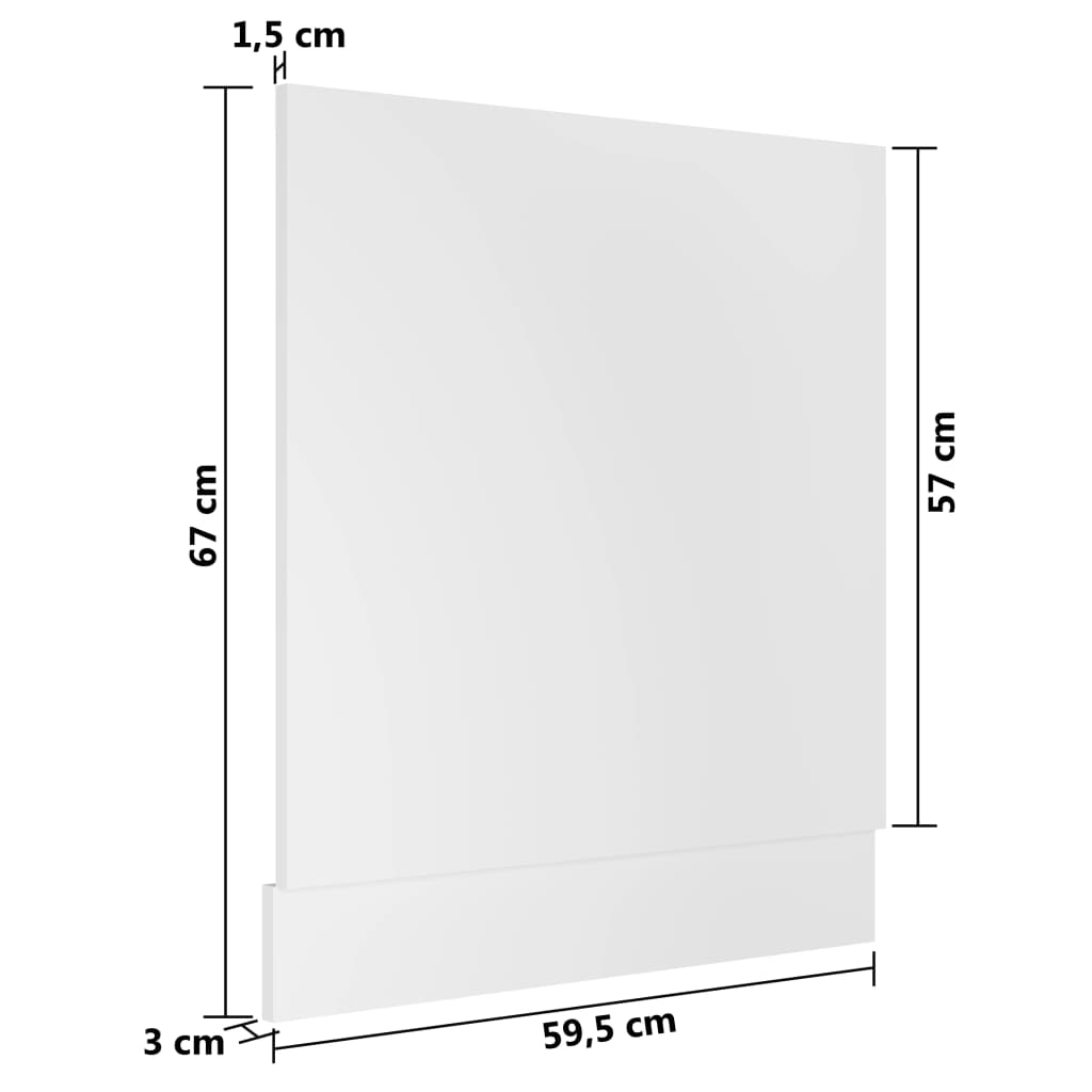 Pannello Lavastoviglie Bianco 59,5x3x67 cm Legno Multistrato