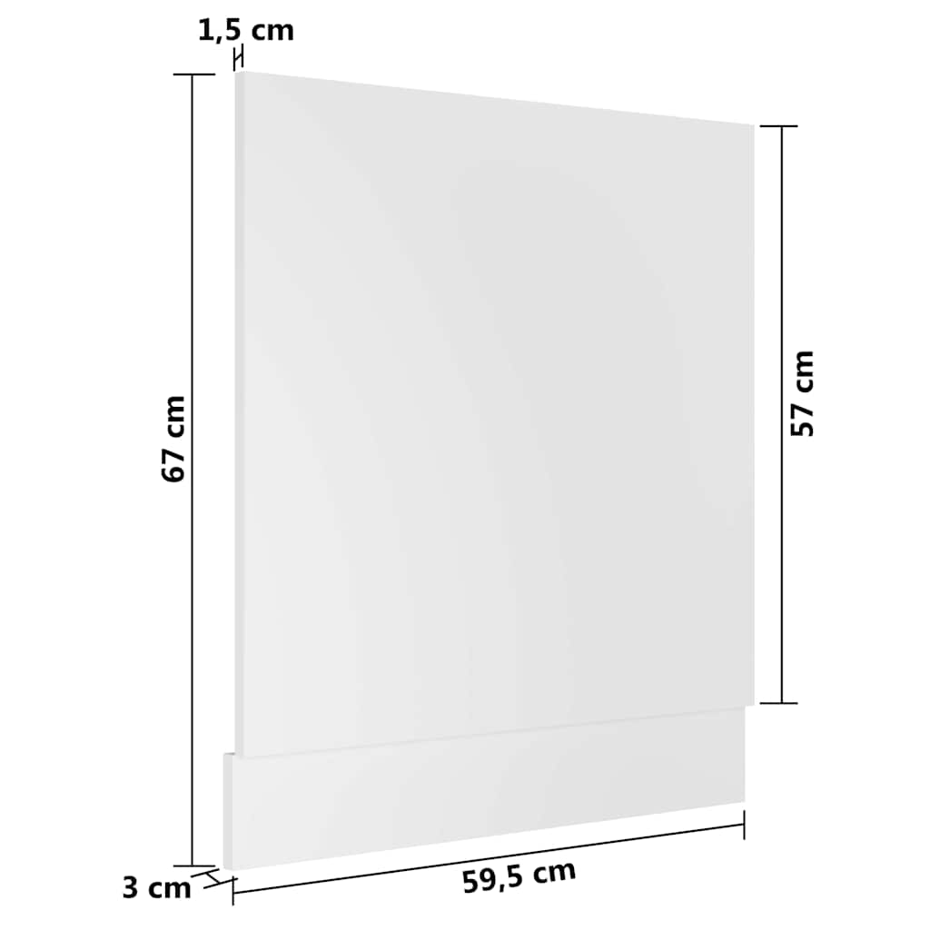 Pannello Lavastoviglie “Lyon” Bianco 59,5x3x67 cm