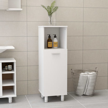Armadio da Bagno Bianco 30x30x95 cm in Legno Multistrato | homemem39