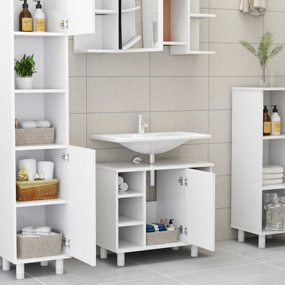 Mobile da Bagno Bianco 60x32x53,5 cm in Legno Multistrato