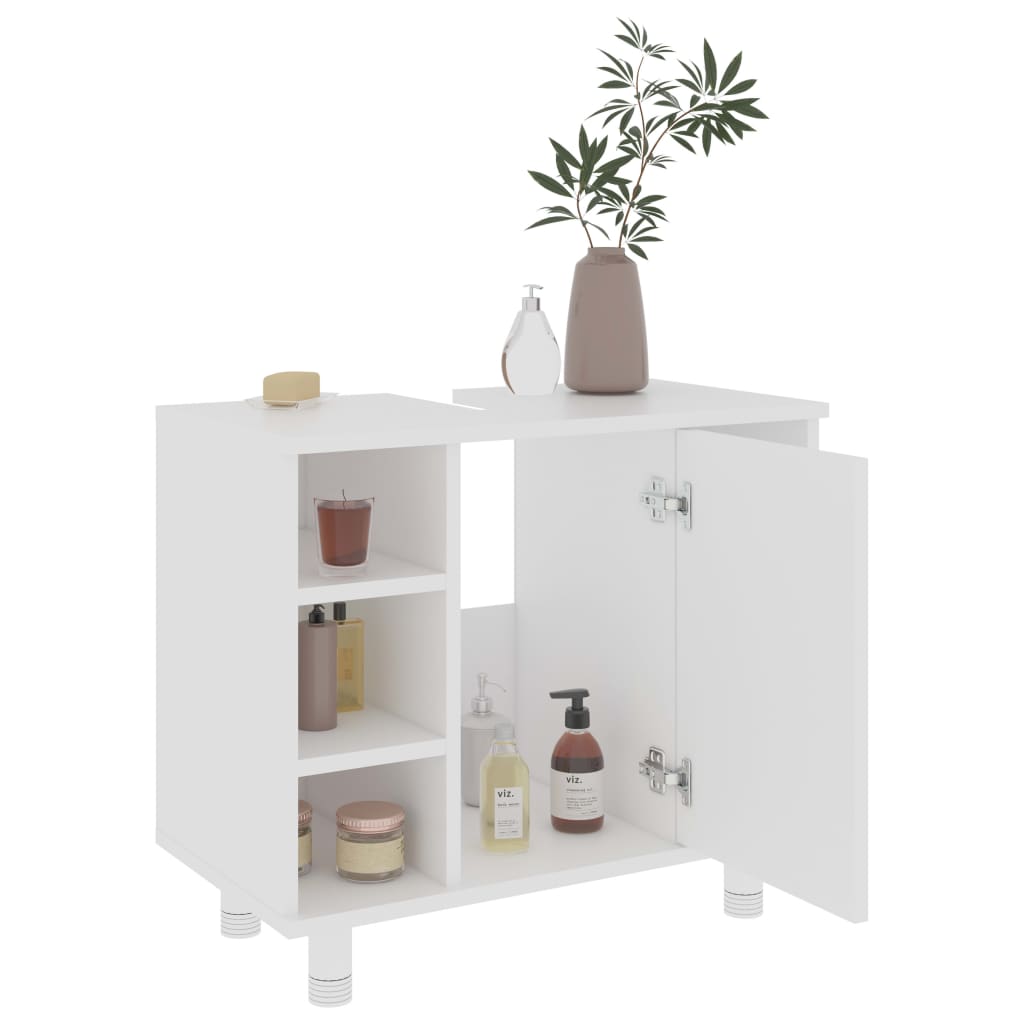 Mobile da Bagno Bianco 60x32x53,5 cm in Legno Multistrato