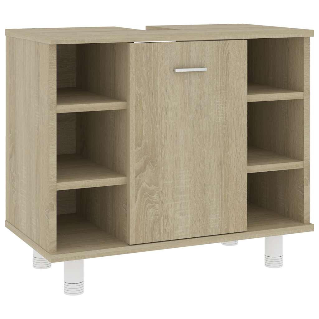 Badezimmerschrank aus Sonoma-Eiche, 60 x 32 x 53,5 cm, aus Sperrholz