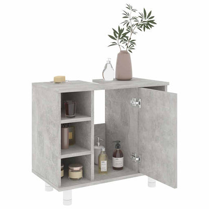 Mobile da Bagno Grigio Cemento 60x32x53,5 cm Legno Multistrato