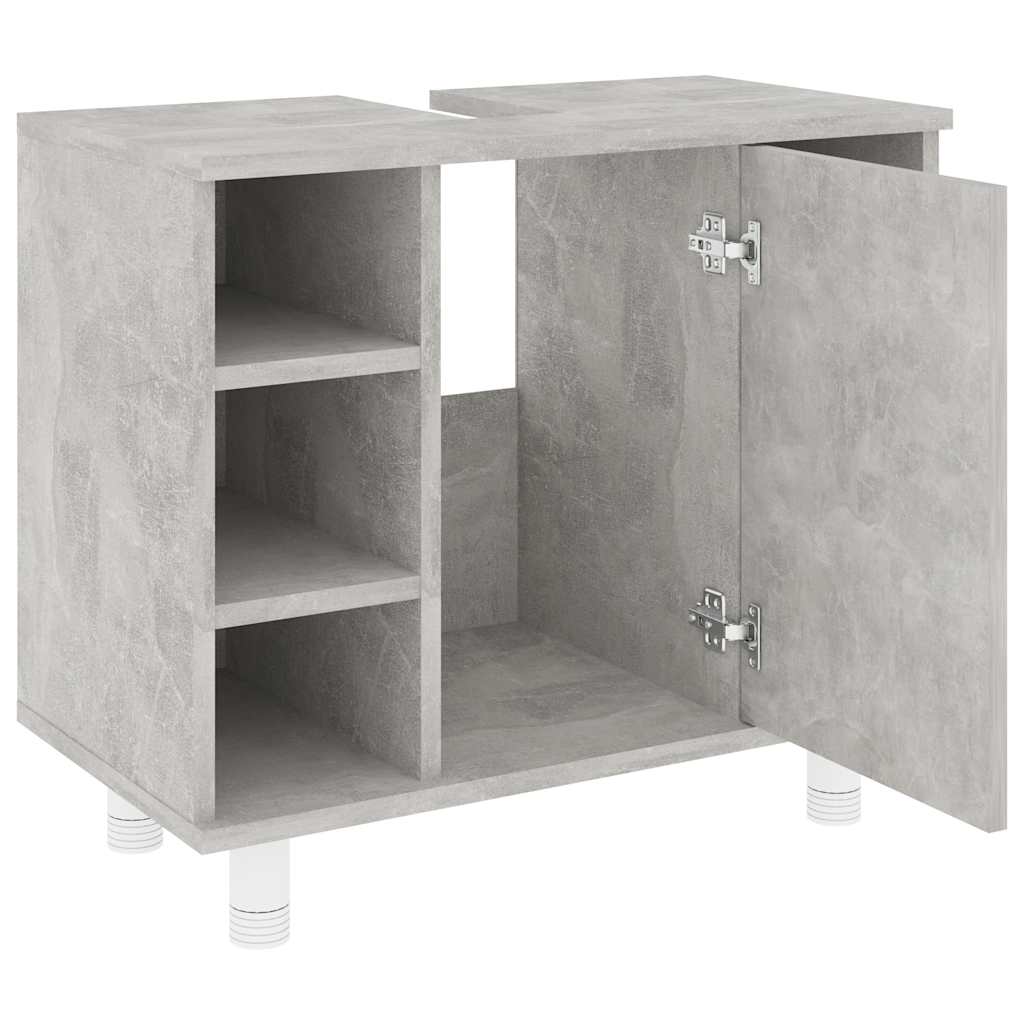 Mobile da Bagno Grigio Cemento 60x32x53,5 cm Legno Multistrato