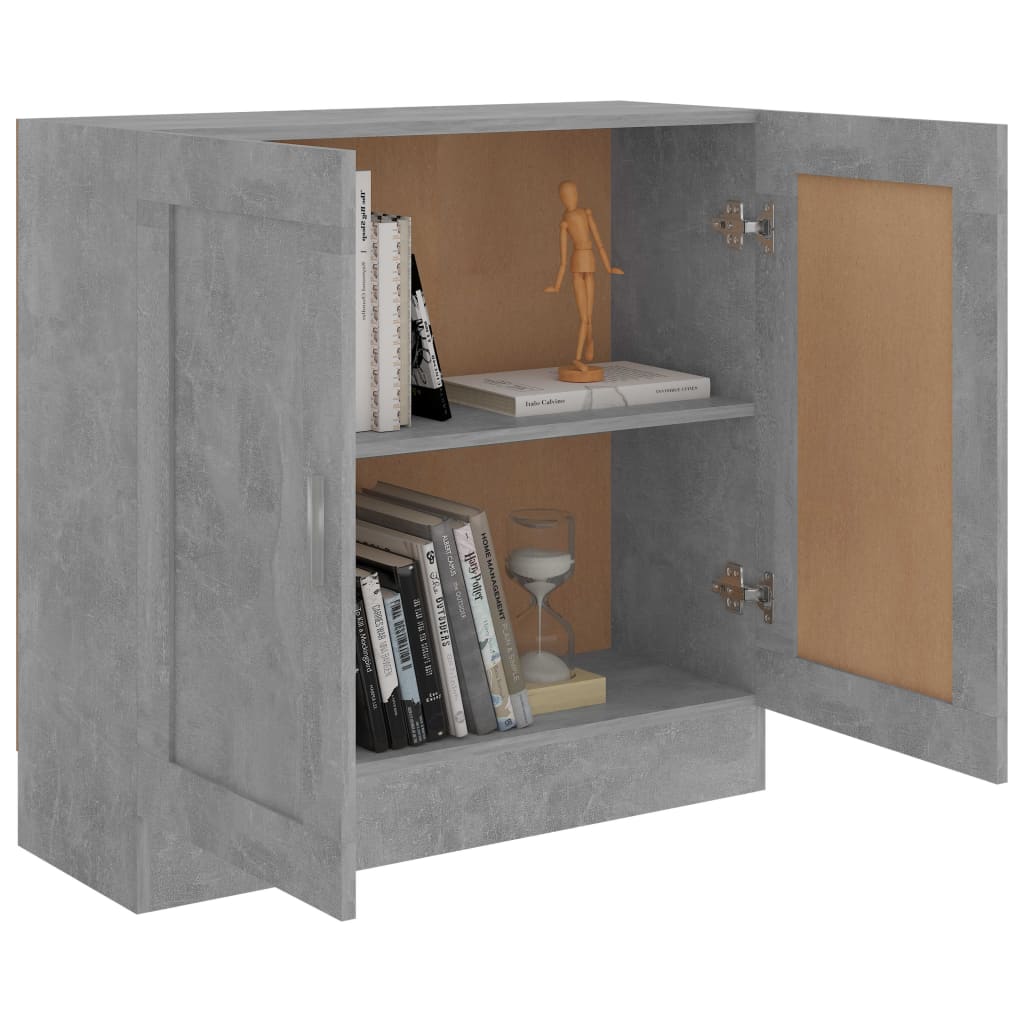Libreria Grigio Cemento 82,5x30,5x80 cm in Legno Multistrato | homemem39