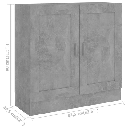 Libreria Grigio Cemento 82,5x30,5x80 cm in Legno Multistrato | homemem39