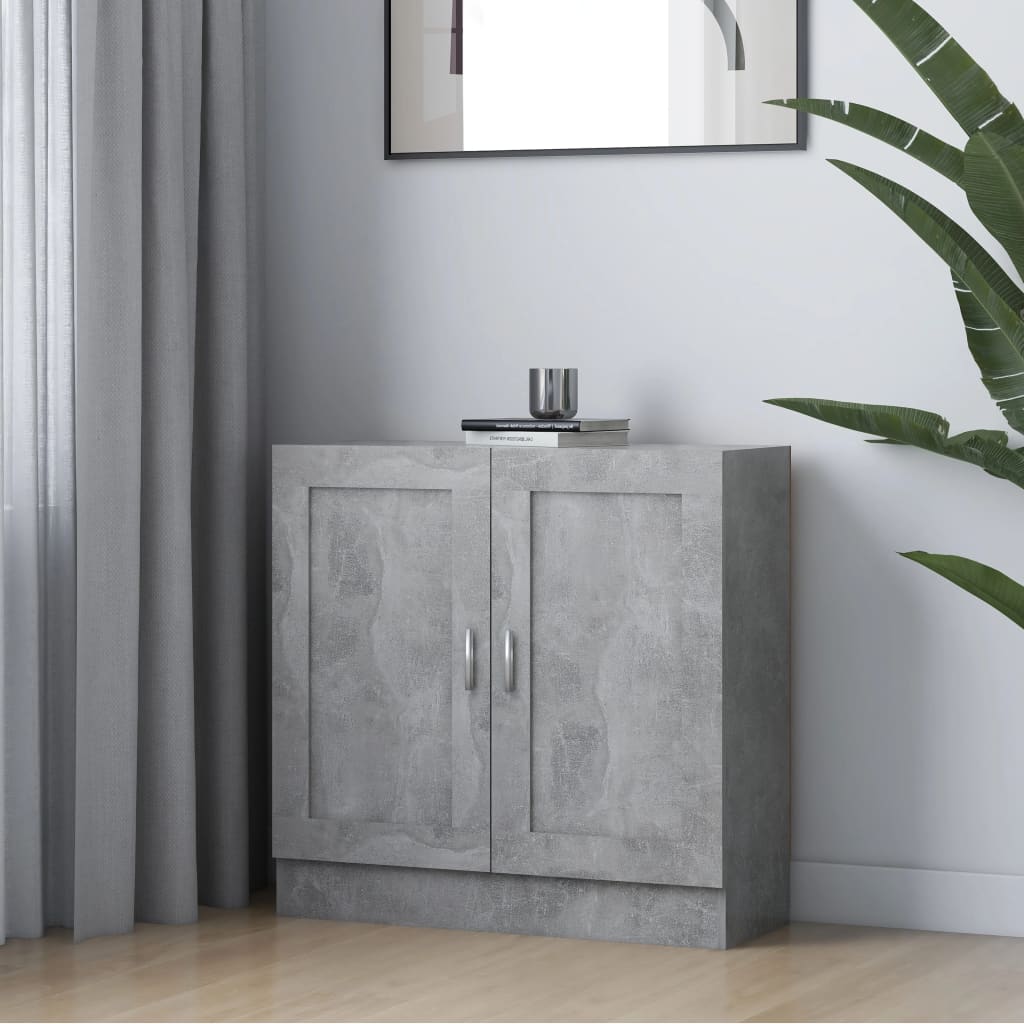 Libreria Grigio Cemento 82,5x30,5x80 cm in Legno Multistrato | homemem39