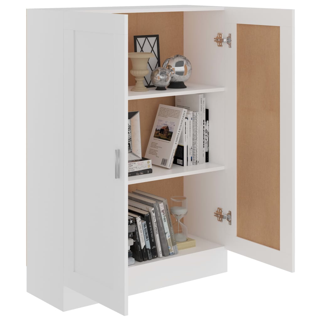 Libreria Bianca 82,5x30,5x115 cm in Legno Multistrato