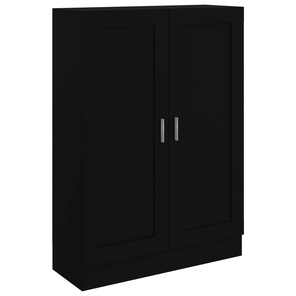 Libreria Nera 82,5x30,5x115 cm in Legno Multistrato