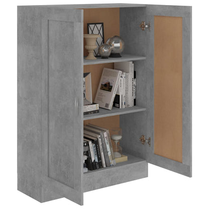 Libreria Grigio Cemento 82,5x30,5x115 cm in Legno Multistrato