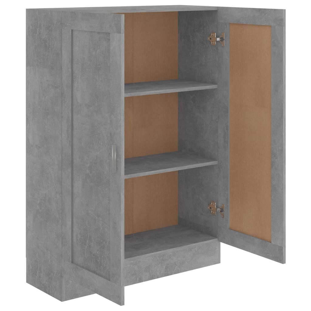 Libreria Grigio Cemento 82,5x30,5x115 cm in Legno Multistrato