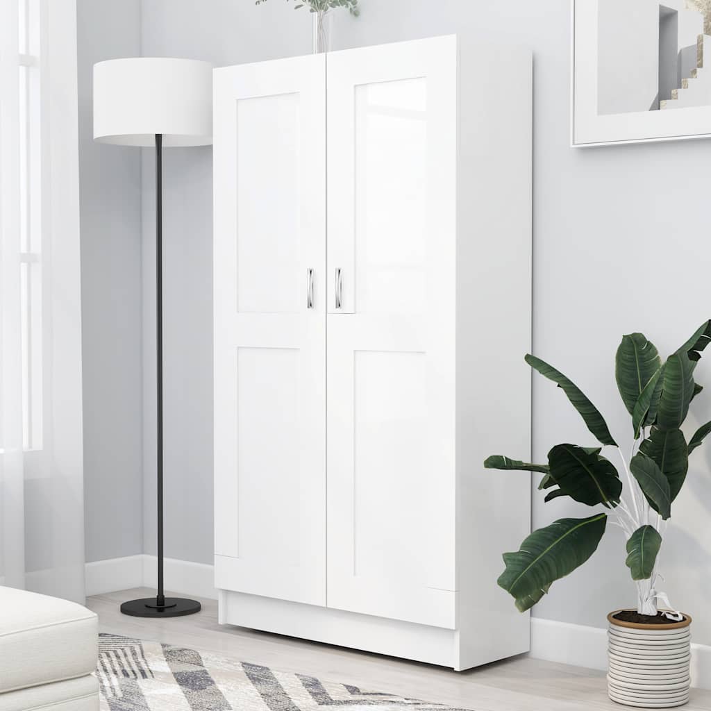 Libreria Bianca 82,5x30,5x150 cm in Legno Multistrato | homemem39