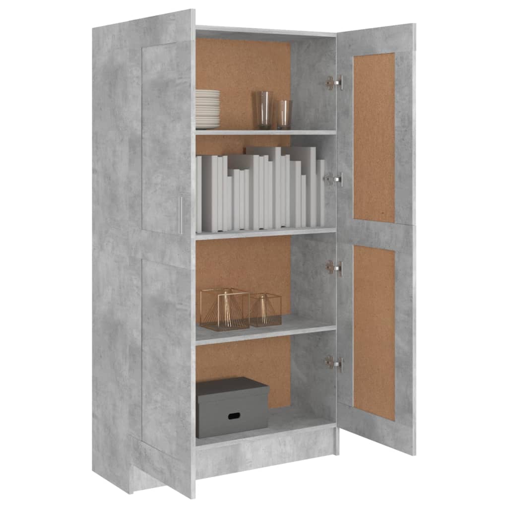 Libreria Grigio Cemento 82,5x30,5x150 cm in Legno Multistrato - homemem39