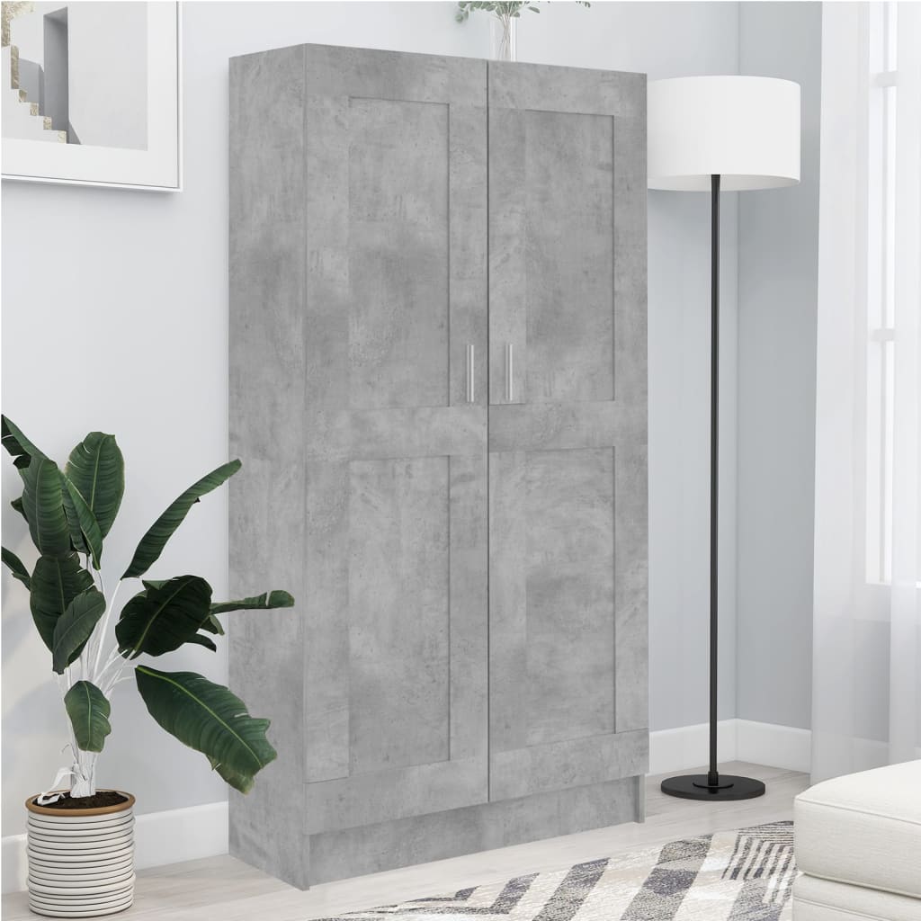 Libreria Grigio Cemento 82,5x30,5x150 cm in Legno Multistrato - homemem39