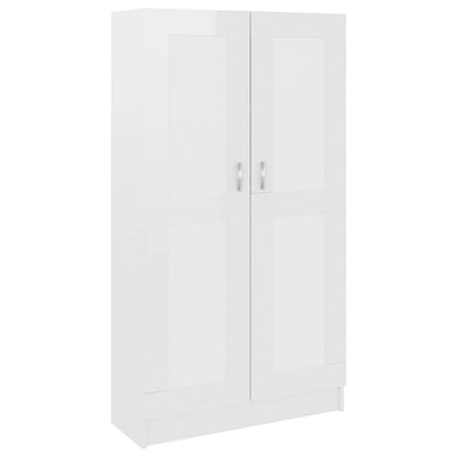 Libreria Bianco Lucido 82,5x30,5x150 cm in Legno Multistrato | homemem39