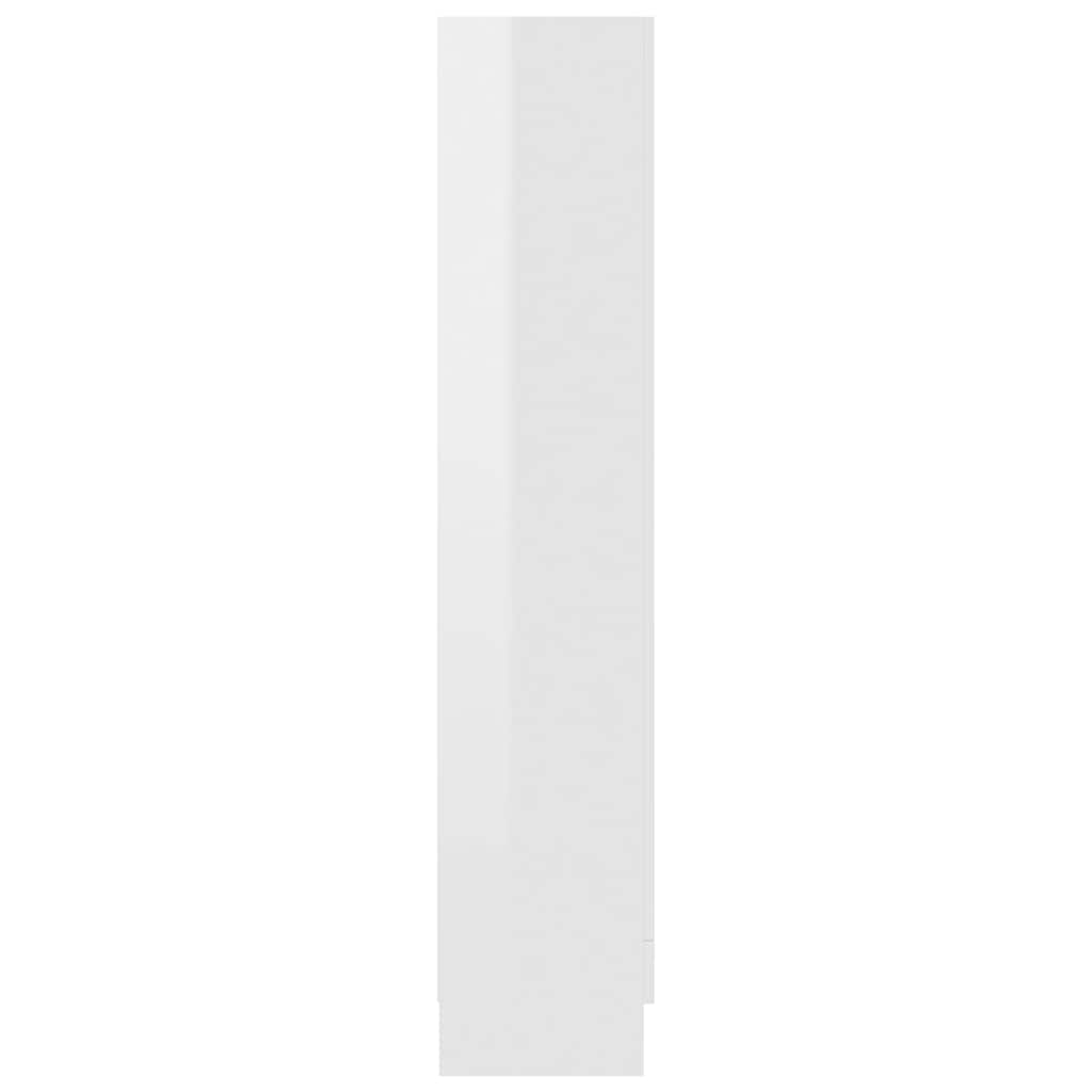 Libreria Bianco Lucido 82,5x30,5x150 cm in Legno Multistrato | homemem39