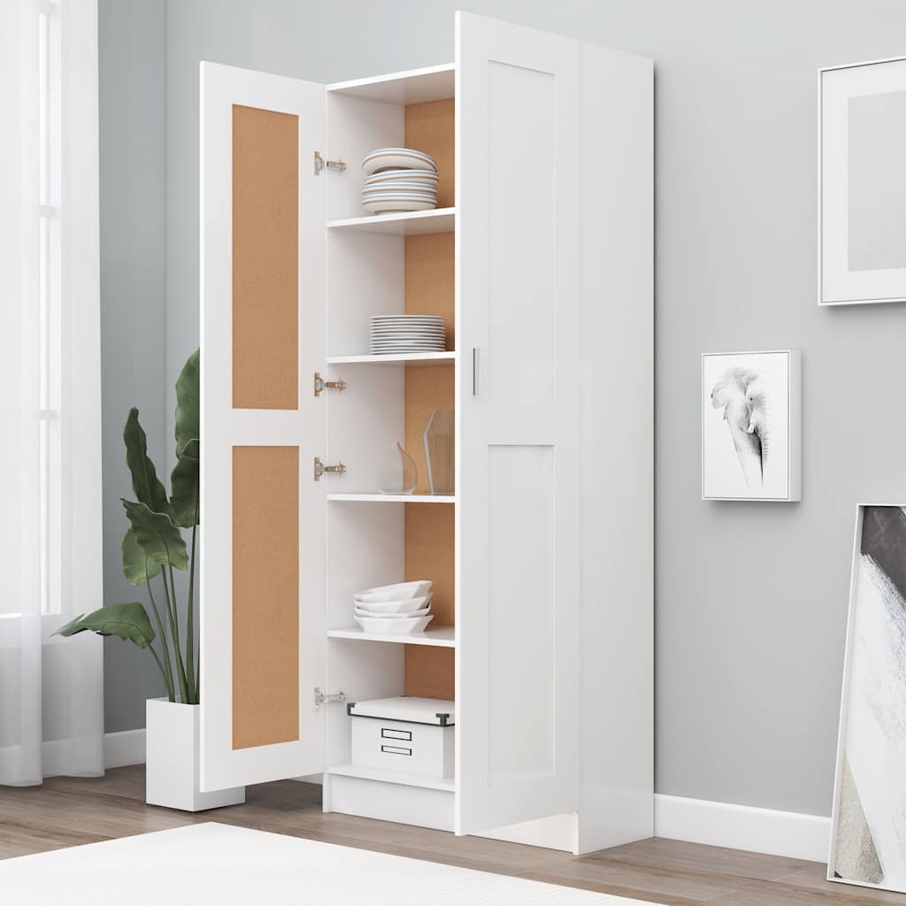 Libreria Bianca 82,5x30,5x185,5 cm in Legno Truciolato | homemem39