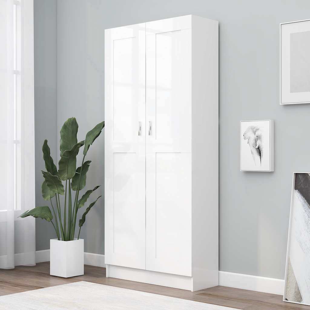 Libreria Bianca 82,5x30,5x185,5 cm in Legno Truciolato | homemem39